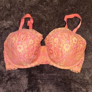Victoria's Secret Pink and Yellow Lace Bra